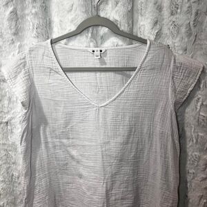 THREE DOTS - LARGE - White cotton blouse